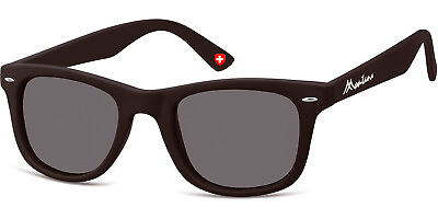 #ad Montana Matt Black Sunglasses Men Aviator Dark Shades M42