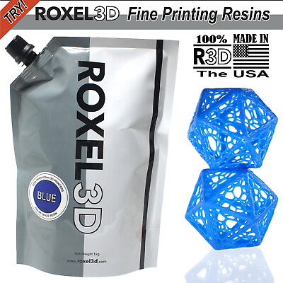 #ad ROXEL3D 1KG BLUE 3D PRINTING RESIN 365 405nm MSLA LCD DLP 4k 8K OPEN PRINTERS
