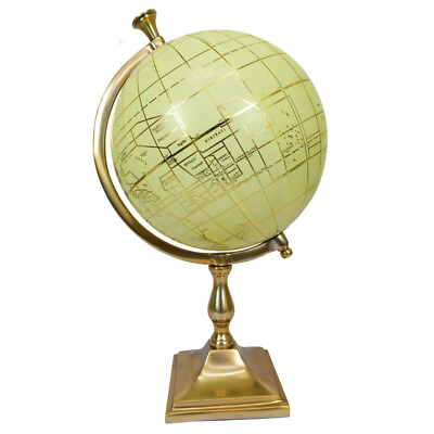 #ad Table Top World Globe Earth Ocean Rotating Map Educational Political Desk Decor