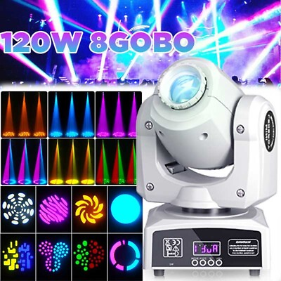 #ad 120W LED Moving Head Stage Light RGBW 8Gobo Spot Beam Disco DJ Show Lighting DMX