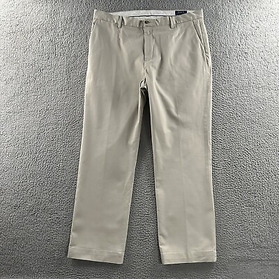 #ad Polo Ralph Lauren Mens Pants Beige Size 36x30 Dress Pant Stretch Classic Fit