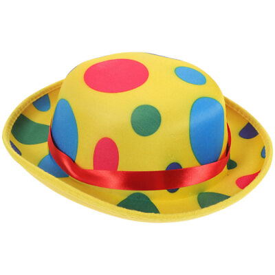 #ad Carnival Clown Hat Dot Top Hat Circus Party Costume Accessories