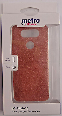 #ad Metro By T Mobile LG Aristo 5 Designer Fashion Case Glam Peach Sparkle Free Ship