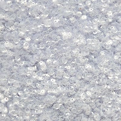 #ad 4mm Cup Sequins Loose Paillettes Crystal Clear Made in USA