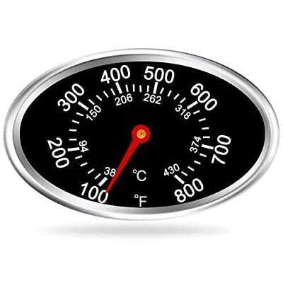 #ad Grill Lid Thermometer BBQ Grill Temperature Gauge Oval Barbecue Temperatu...