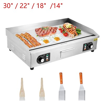 #ad Electric Griddle Flat Top BBQ Grill Countertop Hot Plate Temperature Adjustable $129.99