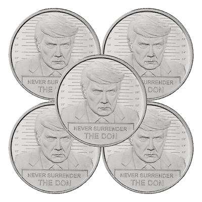 #ad Lot of 5 x Donald Trump The Don 1 oz .999 Fine Silver Round