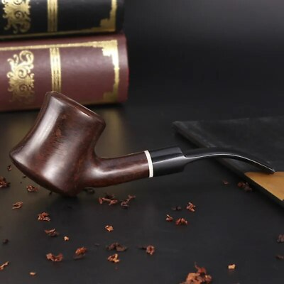 #ad Durable Wooden Pipe Creative Smoking Herb Tobacco Pipe Wood Cigarette Holder