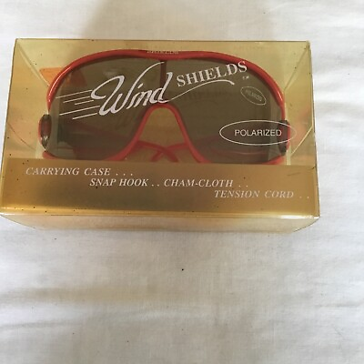 #ad Shields Polarized Red Sunglasses 100% U.V. Protection amp; Glare Proof NOS