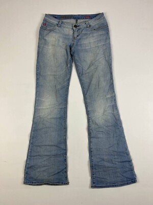 #ad MISS SIXTY Extra Low TY Blue Wash Denim Bootcut Jeans Size 30 W28