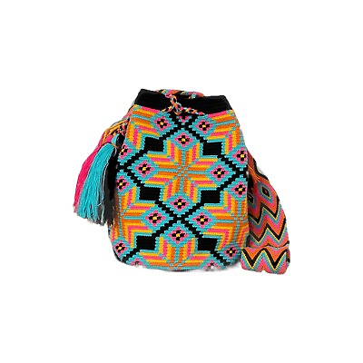 #ad Authentic 100% Wayuu Mochila Colombian Bag Large Size Classic Start Bright Over