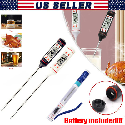 #ad Instant Read Digital Meat Thermometer BBQ Grill Smoker For Kitchen Food Cooking