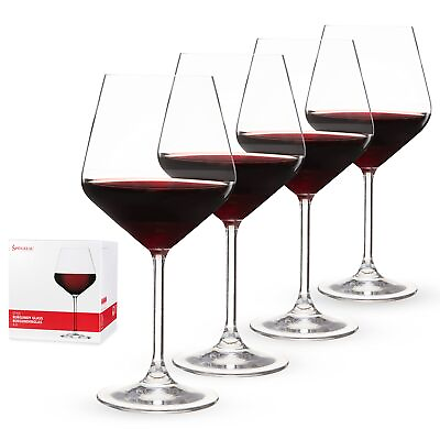 #ad Spiegelau Style Burgundy Wine Glasses Set of 4 European Made Crystal Classic
