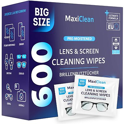 #ad 600 Eye Glass Clean Wipes Individually Wrapped Glasses Wet Wipe Lens Cleaner ...