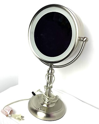 #ad Sunter Natural Daylight LED Vanity Makeup Mirror Dual 1X 10X Magnification Used