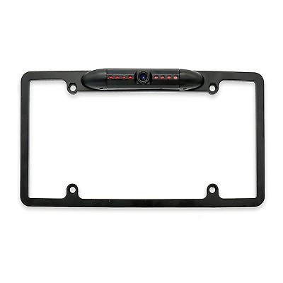 #ad Metal License Plate Frame Backup Front 170° Camera with 8 IR LEDs Waterproof $29.99