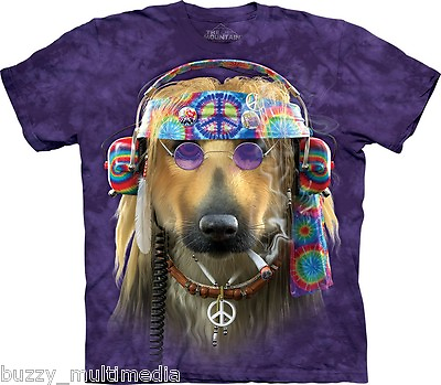 #ad Groovy Peace Dog Shirt Mountain Brand In Stock Hippienovelty tee sm 5X