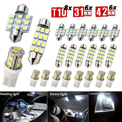 #ad For Nissan 20X LED Interior Lights Bulbs Kit Car Trunk Dome License Plate Lamp