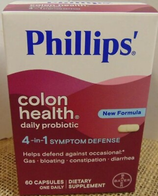 #ad Phillips Daily Care 4in1 Colon Health Daily Probiotic Capsules Supplement 60ct