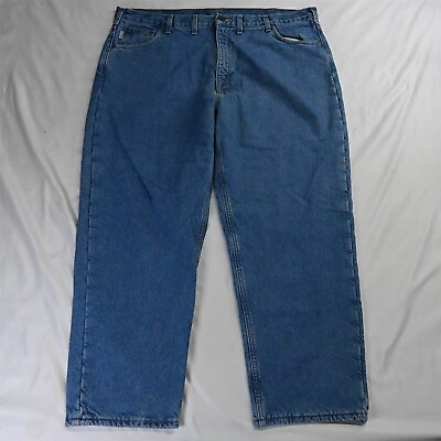 #ad Carhartt 44 x 30 Relaxed Fit Medium Fleece Lined Denim Jeans