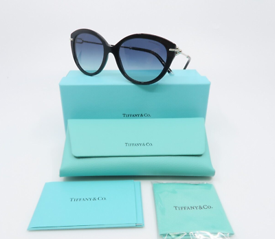 #ad Tiffany amp; Co. TF 4187 8342 9S 55mm Black Azure Gradient Blue New Sunglasses.