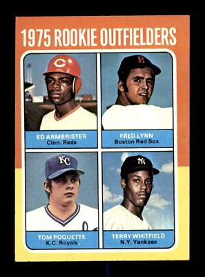 #ad 1975 Topps Mini Baseball Card #622 Rookie Outfielders Fred Lynn EX MT