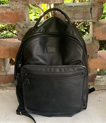 #ad Land Vintage Black Genuine Leather Backpack