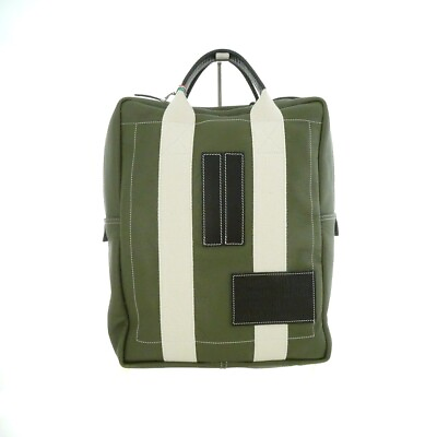 #ad #ad Manikomio Design Backpack Icon Aviator#x27;s Kit Bag Military Green Leather Busin...