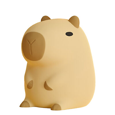 #ad Capybara Night Light USB Rechargeable Capybara Shape Touch Control Silicone Lamp $29.43
