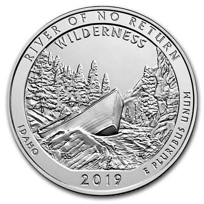 #ad 2019 5 oz America The Beautiful Frank Church River Silver Coin .999 Fine BU