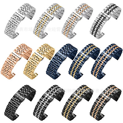 #ad High Quality Solid Stainless Steel Watch Band Strap Metal Quick Release 20 22mm