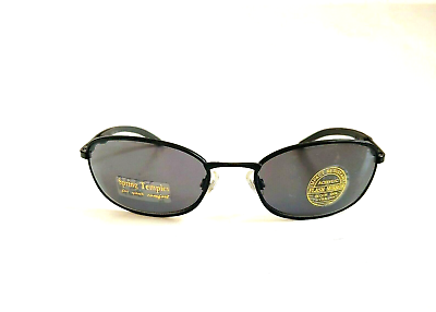 #ad NWT Vintage 90#x27;s Rectangle Metal Designer Sport Sunglasses Mat.Black