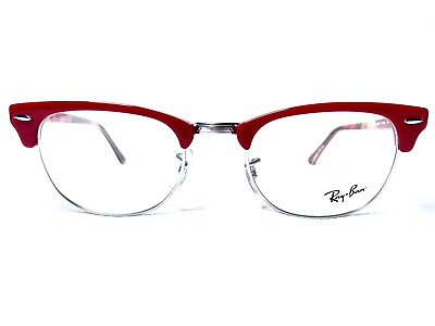 #ad NEW Ray Ban Clubmaster RB5154 5651 Red Silver Designer Eyeglasses Frames 51 21
