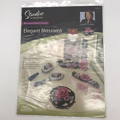 #ad Studio by SCULPEY Elegant Blossoms Beg. Project Guide Item ST1104 Oven Bake Clay