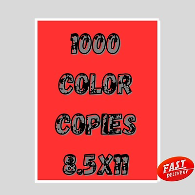 #ad 1000 Custom Printed Flyers 8.5quot; x 11quot; Color Copies Printing 28Ib Paper 