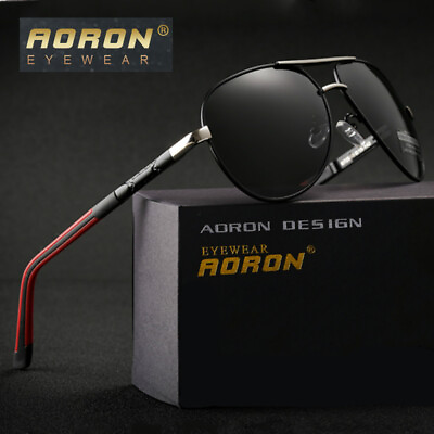 #ad HD Polarized Photochromic Sunglasses Aluminium Pilot Men Driving Glasses Eyewear