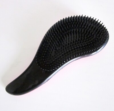 #ad Hair Brush Black Detangling Comb Soft Convenient Comfortable Black