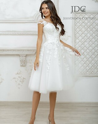 #ad Unique Wedding Dress Bridal dress 4 6 8 10 12 14 16 18 20 22 24 Buttons Plus