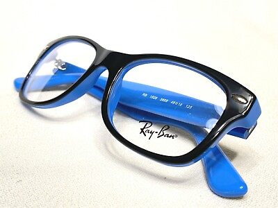 #ad NEW Ray Ban Junior RB1528 3659 Childrens Black Blue Eyeglasses Frames 46 16 125
