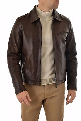 #ad New Mens Leather Jacket Real Soft Lambskin Leather Man Classic Biker Coat