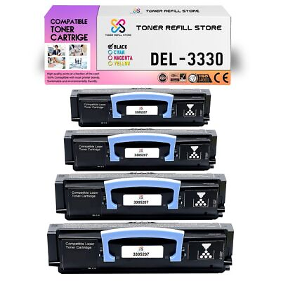 #ad 4Pk TRS 3305207 Black High Yield Compatible for DELL 3330 Toner Cartridge