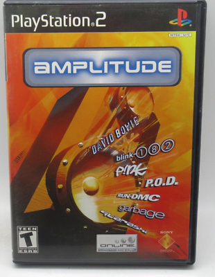 #ad AMPLITUDE GAME FOR PLAYSTATION 2 PS2 GAME DISC CASE MANUAL RUN DMC WEEZER