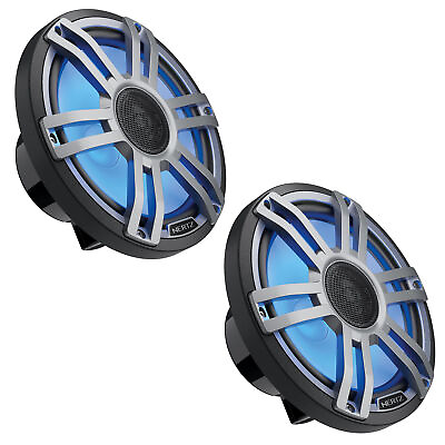 #ad Hertz HMX 6.5 S LD G 6.5quot; 4 Ohm Coaxial Marine Speakers with RGB LEDs Gray... $399.99