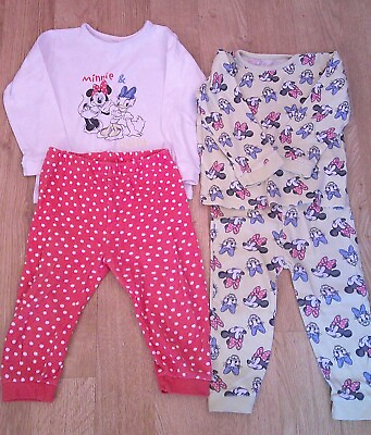 #ad 2x Girls Pyjama Sets with Minnie Mouse amp; Daisy Duck George 18 24 months