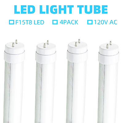 #ad F15T8 LED Tube Light 18 Inch 17 3 4 Inch Actual Length 120V AC 7W 15W Equival