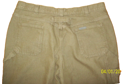 #ad Lee Jeans Womens PLUS 24W INSEAM 30.5quot; Green Carpenter Riveted Wide Leg Vintage