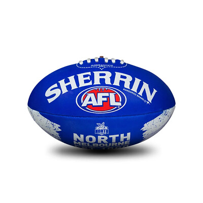 #ad Sherrin Official AFL North Melbourne Kangaroos Song Football PVC Ball Size 2