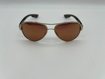 #ad NEW Costa Del Mar LORETO Polarized Sunglasses Brushed Gold Gold Mirror Glass 580