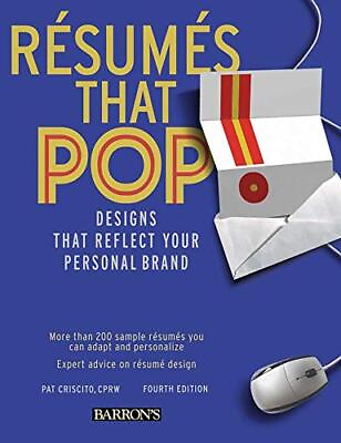 #ad Resumes that Pop : Designs that Reflect Your Personal Brand Bar