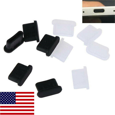 #ad 6x Silicone Cover USB 3.1 Type C Port Anti Dust Plug Protector For Phone Port US